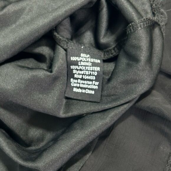 New Sweet Wanderer Dress Sz M Black Sheath Midi Fit Flare Pom Pom Polka Dot NWT - Picture 9 of 10